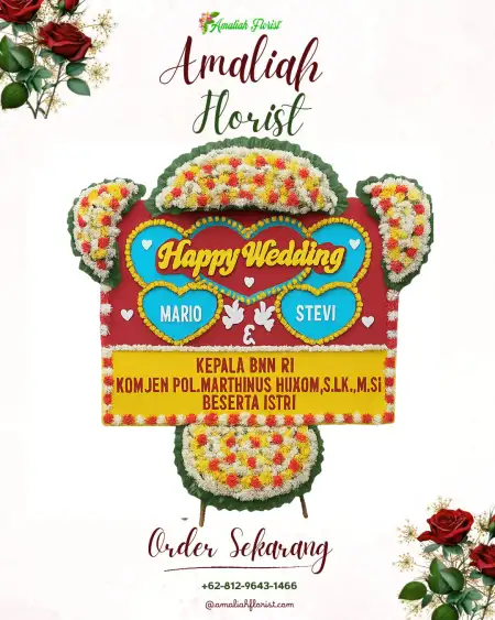 Papan Bunga Pernikahan Bewani
